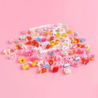 SET 10 NHẪN HOẠT HÌNH ĐEO TAY CHO BÉ- KHÔNG KÈM TÚI ZIP