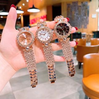 ĐỒNG HỒ NỮ THỜI TRANG GUE S DÂY KIM LOẠI ĐÍNH ĐÁ 35MM  7