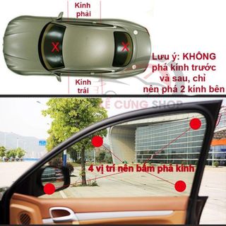 Búa thoát hiểm ô tô , búa phá cửa kính ô tô khi gặp sự cố