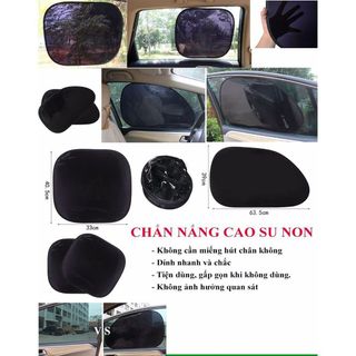 Tấm che nắng cao su non cửa bên ô tô - Tự hút không cần đế hích