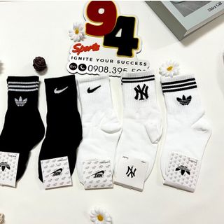 Tất vớ trẻ em nikeee, adiidasss, mlb, dreww trắng đen dành trẻ từ 1 đến 9 tuổi