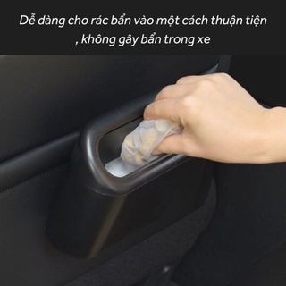 Thùng đựng rác mini để trong ô tô tiện lợi chất liệu nhựa ABS