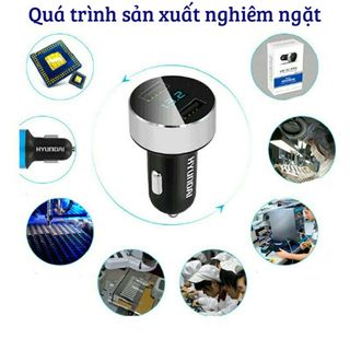 Tẩu sạc nhanh Huydaio-Hy36C, tẩu sạc ô tô, xe hơi tích hợp hai cổng USB