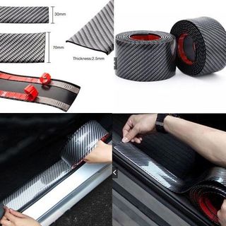 Miếng dán chống xước mạ cacbon cao cấp - Nẹp cacbon dán chống xước Ô Tô