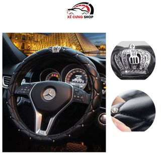 Bọc vô lăng đính đá chất liệu đá, Bọc Vô Lăng Xe Hơi Chính Hãng Cao Cấp - SP012