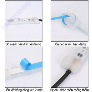 Bộ Led Dây Độ Mí Ngoài Đèn Pha Ô Tô 2 IN 1 60cm Xi Nhan Chạy Đuổi