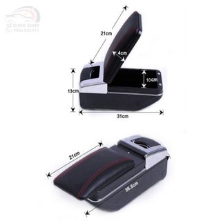 Hộp Tỳ Tay, Bệ Tỳ Tay Xe Suzuki Ertiga, XL7 Màu Đen Có Cổng USB lắp đặt dễ dàng