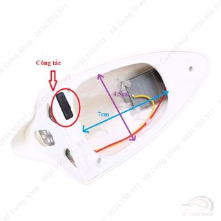 Ăngten, Vây Cá Mập Có Đèn LED Cảnh Báo An Toàn Cho Ô Tô, Sử Dụng Pin Năng Lượng Mặt Trời