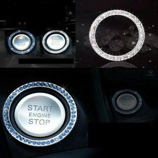 Vòng đính đá trang trí nút START STOP ô tô