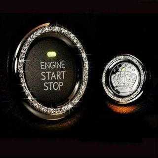 Vòng đính đá trang trí nút START STOP ô tô