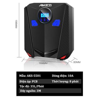 Bơm lốp AIKESI bơm hơi tự ngắt - Bơm lốp điện tử chính hãng AIKESI