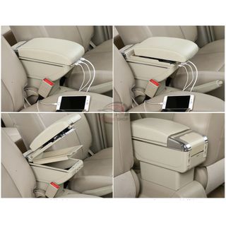 Hộp tỳ tay xe Accent / Kia Rio 2017-2019 cao cấp tích hợp cổng sạc USB - Bảo hành 12 tháng