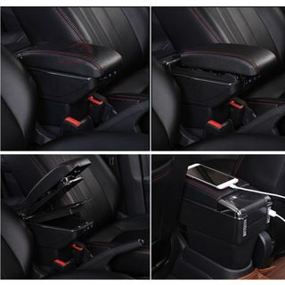 Hộp tỳ tay xe Accent / Kia Rio 2017-2019 cao cấp tích hợp cổng sạc USB - Bảo hành 12 tháng