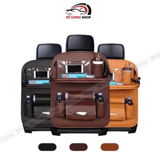 Túi da đựng đồ treo ghế dành cho xe hơi - Loại cao cấp