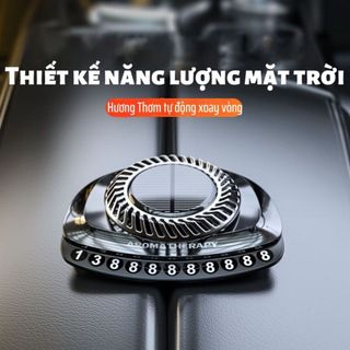 Nước hoa ô tô Aromatherapy kèm số điện thoại xoay tỏa hương