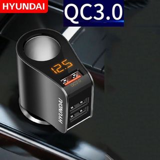 Tẩu sạc nhanh QC3.0 hiệu Hyundai HY-10, dùng cho mọi loại xe