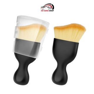 Chổi, cọ quét mini đầu cong sợi lông mềm dùng vệ sinh nội thất ô tô/ bảng điều khiển/ cửa thoát khí xe hơi