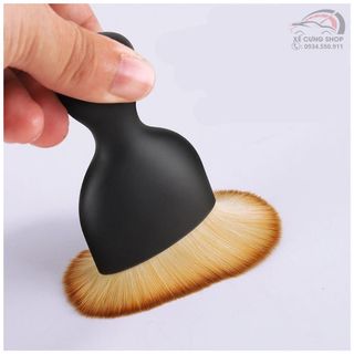 Chổi, cọ quét mini đầu cong sợi lông mềm dùng vệ sinh nội thất ô tô/ bảng điều khiển/ cửa thoát khí xe hơi