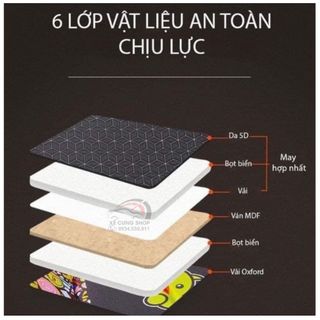 Đệm ngủ sau ghế ô tô 6 mảnh - Nệm treo phía sau xe tiện dụng