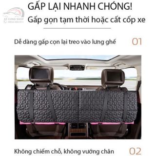 Đệm ngủ sau ghế ô tô 6 mảnh - Nệm treo phía sau xe tiện dụng