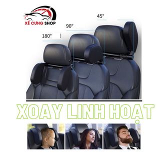 Gối tựa đầu chống mỏi cổ khi ngủ trên xe ô tô- kèm giá đỡ điện thoại