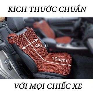 Lót ghế ô tô hạt gỗ Nhãn, lót ghế hạt gỗ 100% tự nhiên cao cấp