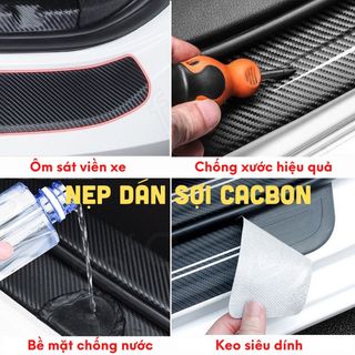 Dán Bậc Carbon Chống Trầy Xước Bảo Vệ Bậc Cửa Ô Tô/ Bảo Vệ Cốp Sau Ô Tô