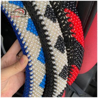 Bọc vô lăng ô tô hạt cườm size 38cm chống mồ hôi tay ,chống trơn trượt