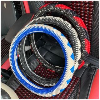 Bọc vô lăng ô tô hạt cườm size 38cm chống mồ hôi tay ,chống trơn trượt