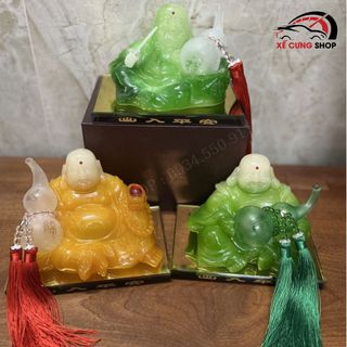 Tượng phật phong thủy trang trí ô tô , bàn làm việc - tượng phật ôm hồ lô