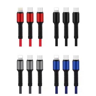 Tẩu sạc nhanh giành cho ô tô kèm cáp sạc 3 đầu tiện dụng