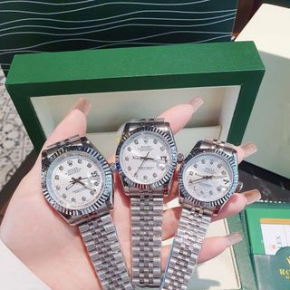 ĐỒNG HỒ NAM NỮ CAO CẤP RÔ LE DÂY THÉP MẶT KÍNH SAPHIRE NIỀNG KHÍA 2