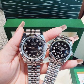 ĐỒNG HỒ NAM NỮ CAO CẤP RÔ LE DÂY THÉP MẶT KÍNH SAPHIRE NIỀNG KHÍA 2