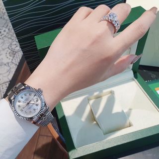 ĐỒNG HỒ NAM NỮ CAO CẤP RÔ LE DÂY THÉP MẶT KÍNH SAPHIRE NIỀNG KHÍA 2