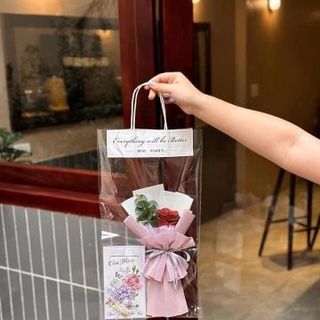 5 TÚI ĐỰNG HOA/ GẤU BÔNG SIZE M: 25*45CM