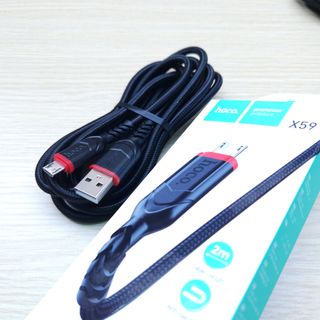Dây Sạc Nhanh X59 Dây Dù, Chống Đứt Cáp Sạc Nhanh 2.4A/3A Hỗ Trợ Truyền Dữ Liệu Cho tất cả các dòng điện thoại