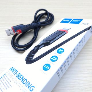 Dây Sạc Nhanh X59 Dây Dù, Chống Đứt Cáp Sạc Nhanh 2.4A/3A Hỗ Trợ Truyền Dữ Liệu Cho tất cả các dòng điện thoại