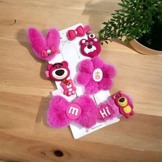 VĨ 8 KẸP MÁI LEN GẤU DÂU MS907