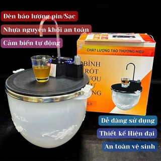 [Lẻ=Sỉ]Bình Rót Rượu Cảm Ứng Tự Động Thông Minh - Bát Rót Rượu giá sỉ