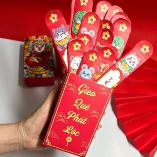 LIXI LÌ XÌ GIEO QUẺ- HỘP VUÔNG
