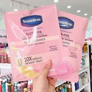 Kem tắm trắng da Vaseline Thái Lan whitening body shower 120gr - Dạng gói