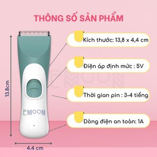 [Lẻ=sỉ] Tông đơ cắt tóc cho bé đầu lưỡi bo tròn an toàn, chạy êm,sạc pin tách rời,có khả năng chống nước