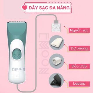 [Lẻ=sỉ] Tông đơ cắt tóc cho bé đầu lưỡi bo tròn an toàn, chạy êm,sạc pin tách rời,có khả năng chống nước