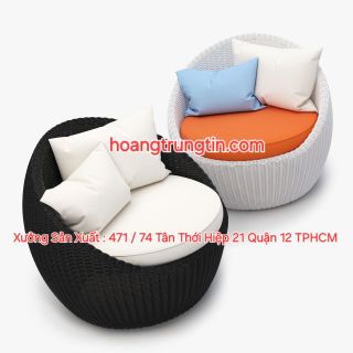 Bàn ghế cafe nhựa giả mây giá rẻ sofa mây nhựa ghế mây tròn ghế trứng nhựa giả mây tròn giá rẻ tại xưởng sản xuất Sài Gòn