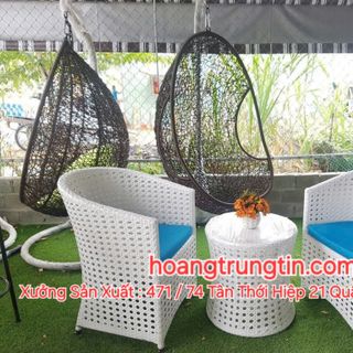 Bàn ghế cafe nhựa giả mây giá rẻ sofa mây nhựa ghế mây tròn ghế trứng nhựa giả mây tròn giá rẻ tại xưởng sản xuất Sài Gòn