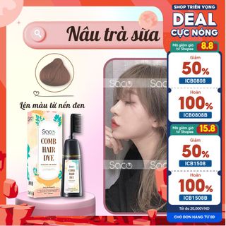 [Tly nghỉ bán, new100%]Lược nhuộm tóc thần thánh Saco màu NÂU LẠNH lên màu từ nền đen giá sỉ