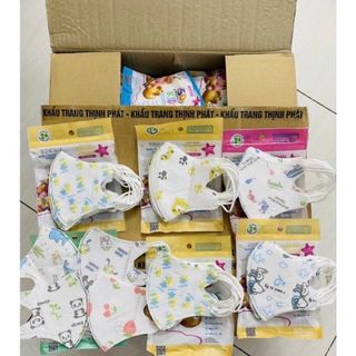 Set 10c Khẩu Trang Trẻ Em 5d Kids Mask Thịnh Phát ☘️ ( Dành cho bé 4 đến 10 tuổi từ 15 đến 32kg )