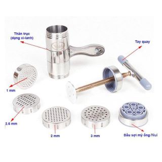 [Kho buôn-Tuyển sỉ] Máy làm bún inox 5 lưỡi cắt