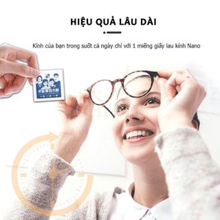 Hộp 100 Miếng Khăn Giấy Lau Kính Nano chống bám hơi nước, bụi bẩn tiện lợi