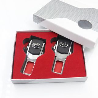 Chốt Dây An Toàn Ô Tô Bọc Da Loại Xịn Có Logo Hãng Xe